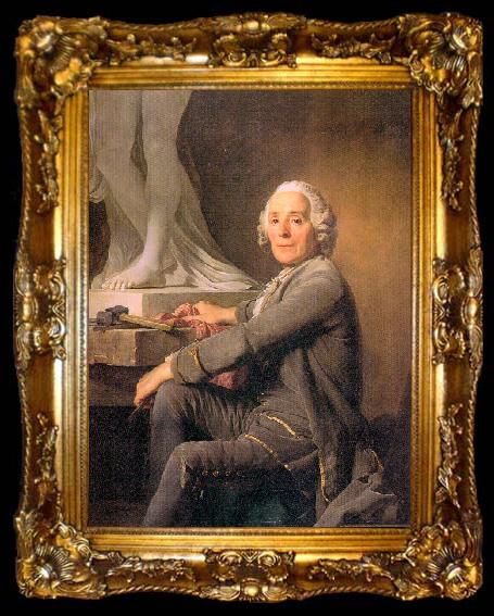 framed   Joseph-Siffred  Duplessis Portrait of the Sculptor Christophe Gabriel Allegrain, ta009-2